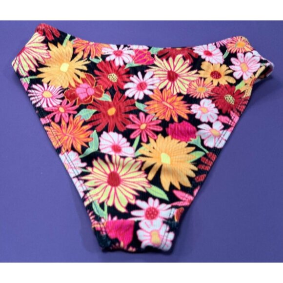 Wild Fable - Women's Ribbed High Waist High Leg Cheeky Bikini Bottom - XS(0-2) - Picture 4 of 11